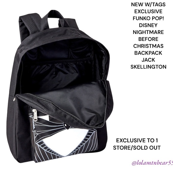 NWT EXCLUSIVE FUNKO POP! LICENSED DISNEY NIGHTMARE BEFORE CHRISTMAS BACKPACK - Picture 2 of 4